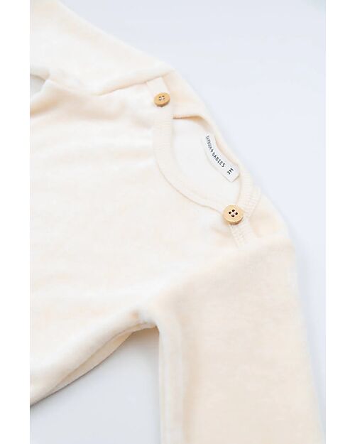 Bamboom One-Piece Jumpsuit - Ivory - Velvet Babygrows