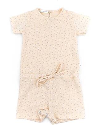 Bamboom Overall - Spring - Cream - Bamboo and Organic Cotton Short Rompers