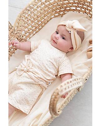 Bamboom Overall - Spring - Cream - Bamboo and Organic Cotton Short Rompers