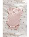 Bamboom Pack of 2 Short Sleeve Bodysuits - White/Pink - Stretch Organic Bamboo Short Sleeves Bodies