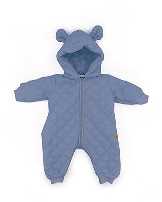 Bamboom Padded Jumpsuit - Blue Jeans - Bamboo and Organic Cotton Babygrows