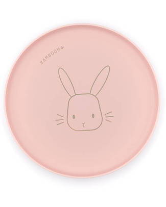 Bamboom Plate - Pink - Rabbit - 100% Organic Material Bowls & Plates