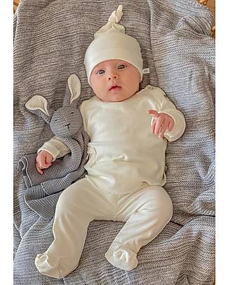 Bamboom Pure Baby Pants with Feet - Cream - Elasticated Organic Bamboo Trousers