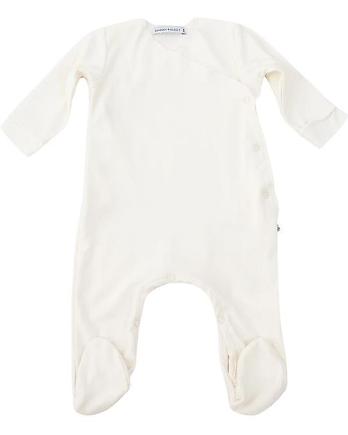 Bamboom Pure Feet Onesie - Cream - Stretch Organic Bamboo Babygrows
