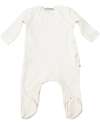 Bamboom Pure Feet Onesie - Cream - Stretch Organic Bamboo Babygrows