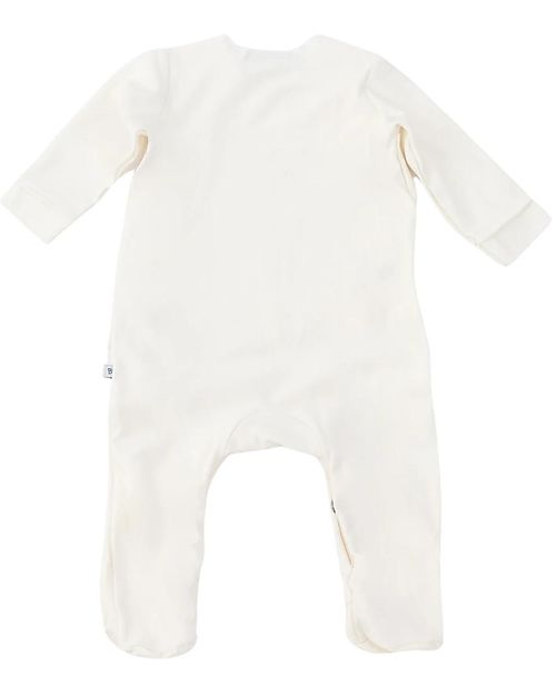 Bamboom Pure Feet Onesie - Cream - Stretch Organic Bamboo Babygrows