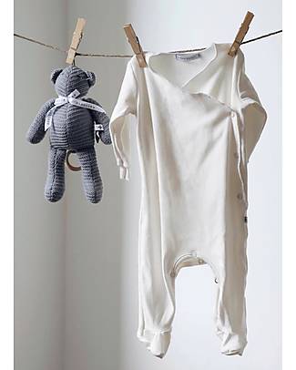 Bamboom Pure Jumper with Feet - Cream - Elasticated Organic Bamboo Babygrows