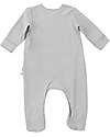 Bamboom Pure Jumper with Feet - Grey - Elasticated Organic Bamboo Babygrows