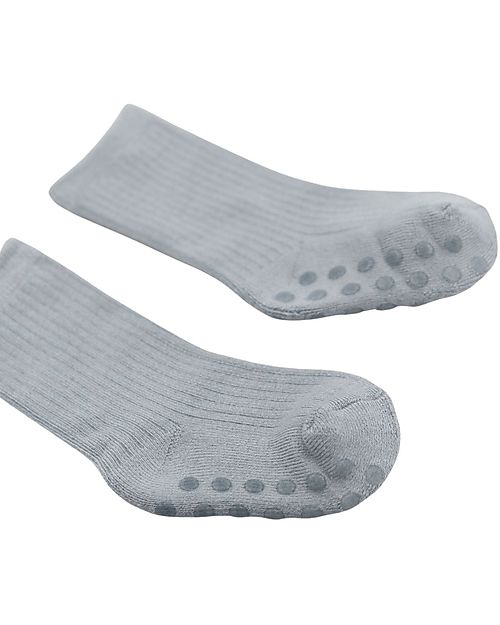 Bamboom Ribbed Grippy Socks - Light Blue - Bamboo Antislip Socks