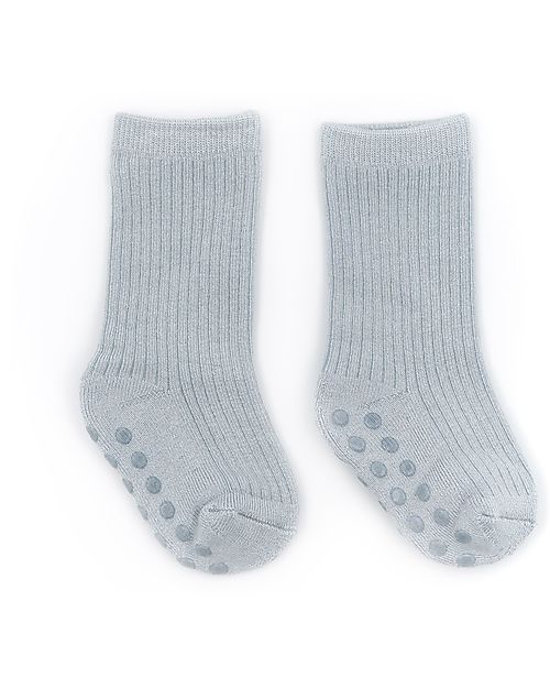Bamboom Ribbed Grippy Socks - Light Blue - Bamboo Antislip Socks