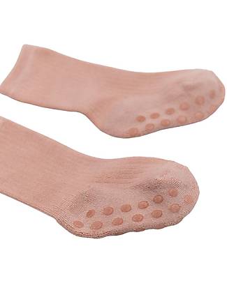 Bamboom Ribbed Grippy Socks - Pink - Bamboo Antislip Socks