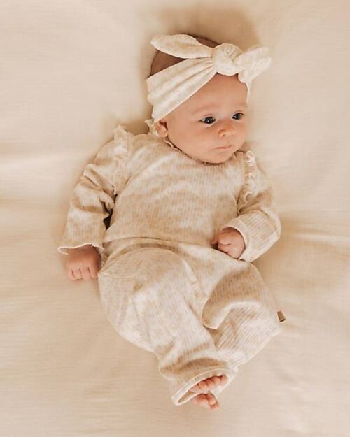 Bamboom Ribbed Jumpsuit - Petals - Bamboo - Cotton Babygrows