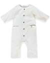 Bamboom Ribbed Jumpsuit - White - Circus - Natural Bamboo - Cotton Babygrows