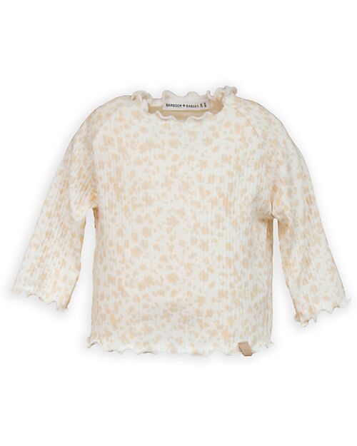 Bamboom Ribbed Long Sleeve T-shirt - Petals - Bamboo - Cotton Long Sleeves Tops