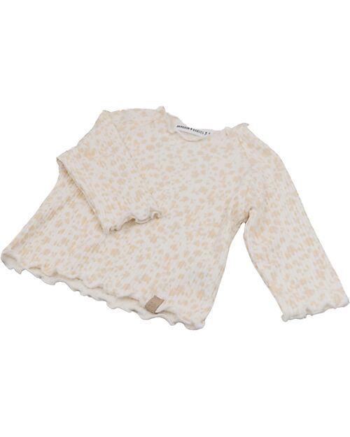 Bamboom Ribbed Long Sleeve T-shirt - Petals - Bamboo - Cotton Long Sleeves Tops