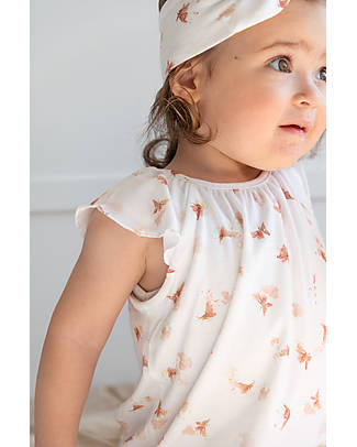 Bamboom Romper with Ruffle Sleeves - Butterfly - Breathable Bamboo Fiber! Dungarees