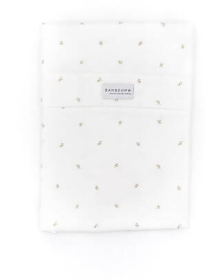 Bamboom Sheet for cradle and pram 75x100 cm - with pillowcase - Roses Bed Sheets and Pillow Cases