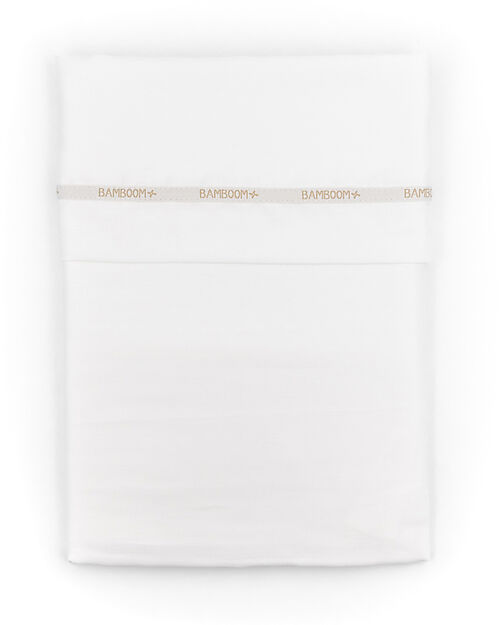 Bamboom Sheet for cradle and pram 75x100 cm - with pillowcase - White Cradle Bed Linen