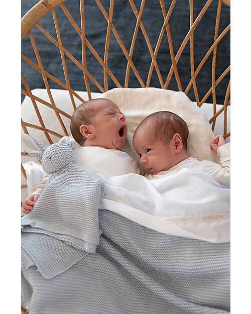 Bamboom Sheet for cradle and pram 75x100 cm - with pillowcase - White Cradle Bed Linen