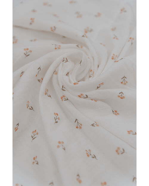 Bamboom Sheets for Crib/Pram + Pillowcase - Rosehip - 75 x 100 cm - Organic Bamboo and Cotton Cradle Bed Linen