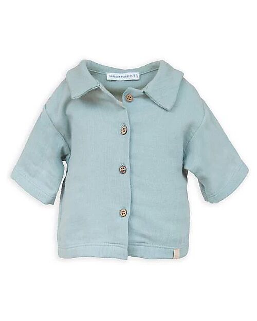 Bamboom Short Sleeve Shirt - Aqua Grey - Bamboo - Cotton Shirts And Blouses