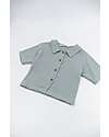 Bamboom Short Sleeve Shirt - Aqua Grey - Bamboo - Cotton Shirts And Blouses
