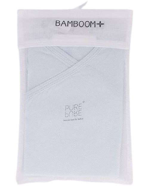 Bamboom Short Sleeves Bodysuit - Light Blue - Elasticated Organic Bamboo Short Sleeves Bodies