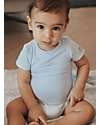 Bamboom Short Sleeves Bodysuit - Light Blue - Elasticated Organic Bamboo Short Sleeves Bodies