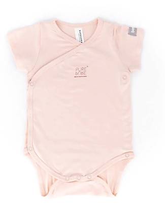 Bamboom Short Sleeves Bodysuit - Pink - Elasticated Organic Bamboo Short Sleeves Bodies