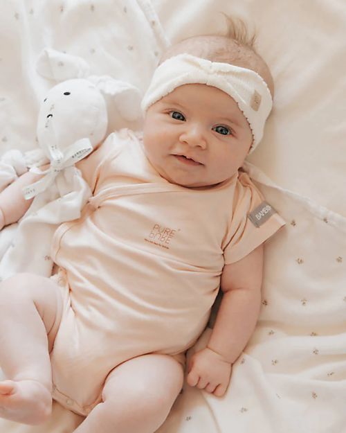 Bamboom Short Sleeves Bodysuit - Pink - Elasticated Organic Bamboo Short Sleeves Bodies