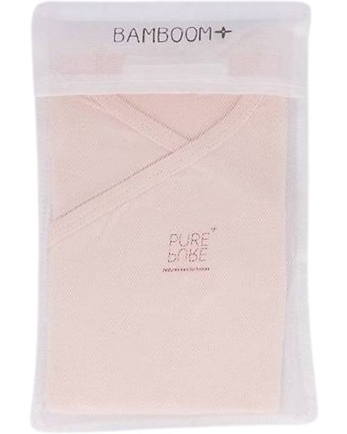 Bamboom Short Sleeves Bodysuit - Pink - Elasticated Organic Bamboo Short Sleeves Bodies