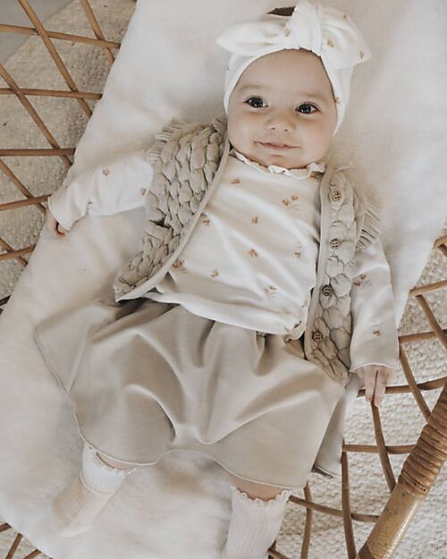 Bamboom Skirt with Elastic Waist - Sand - with Natural Bambo Skirts