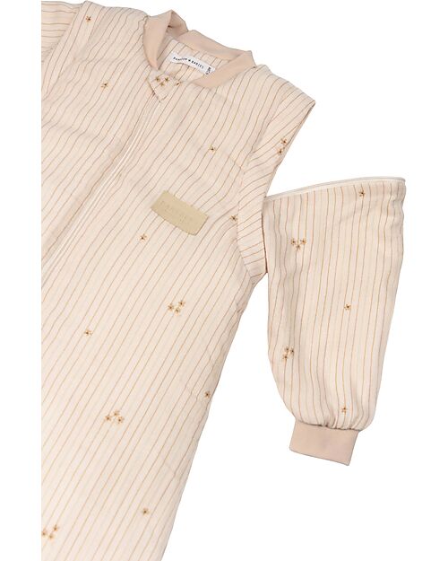 Bamboom Sleeping Bag 6-18 Months- Arms and Feets - Winter-Flowers Stripe TOG 2.2 Sleeping Bags