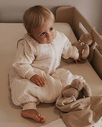 Bamboom Sleeping Bag 6-18 Months- Arms and Feets - Winter-Flowers Stripe TOG 2.2 Sleeping Bags