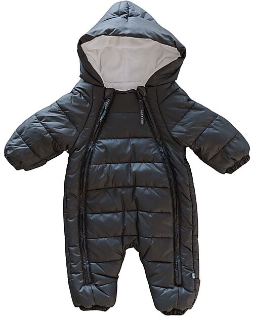 Bamboom Snow Overall with Hood - Anthracite - Organic Bamboo Interior Snowsuits