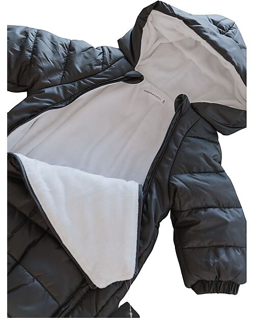 Bamboom Snow Overall with Hood - Anthracite - Organic Bamboo Interior Snowsuits