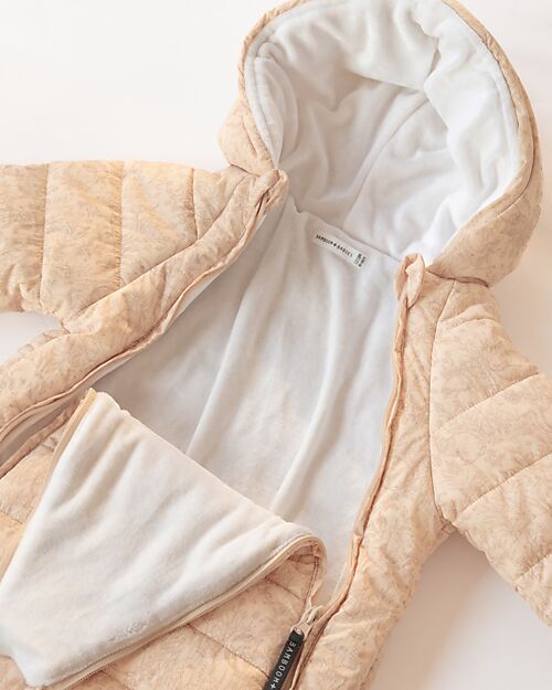 Bamboom Snow Overall with Hood - Blush - Organic Bamboo Interior Snowsuits