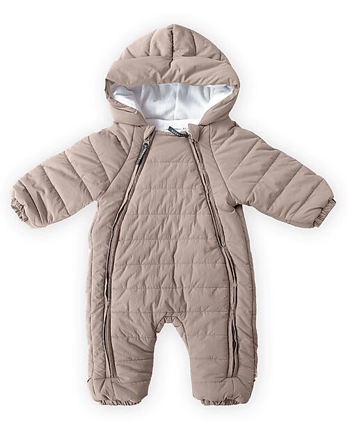 Bamboom Snow Overall with Hood - Warm Sand - Organic Bamboo Interior Snowsuits
