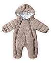 Bamboom Snow Overall with Hood - Warm Sand - Organic Bamboo Interior Snowsuits