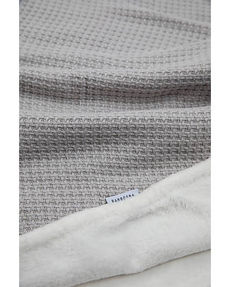 Bamboom SoftStone Blanket for Cradle - 75 x 100 cm - Pearl Grey - Bamboo and Cotton Muslin Swaddle