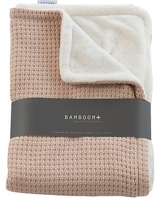 Bamboom SoftStone Blanket for Cradle - 75 x 100 cm - Powder Pink - Bamboo and Cotton Muslin Swaddle