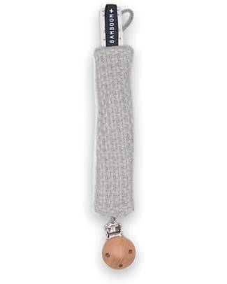 Bamboom SoftStone Pacifier Clip - Grey - Cotton and Organic Bamboo Dummies & Soothers
