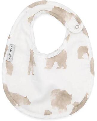 Bamboom Sponge Bib - Bear - Clip Closure - Bamboo and Cotton Snap Bibs