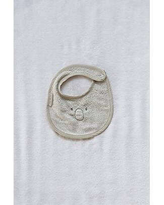 Bamboom Sponge Bib - Koala - Oyster Gray - Clip Closure - 100% Organic Bamboo Snap Bibs
