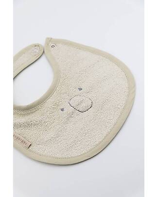 Bamboom Sponge Bib - Koala - Oyster Gray - Clip Closure - 100% Organic Bamboo Snap Bibs