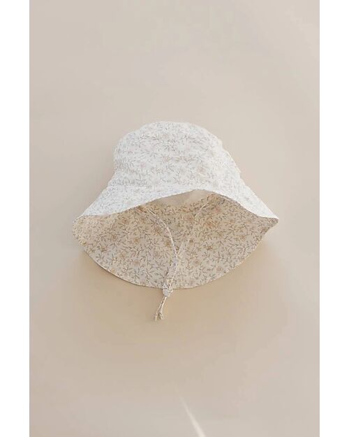 Bamboom Summer Cap - Flowers - Cream - UV50+ Sunhats