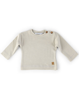 Bamboom Sweater with Buttons - Light Grey - Bamboo Long Sleeves Tops
