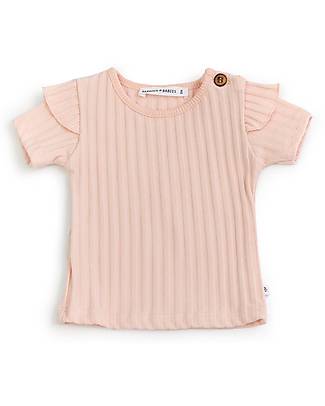 Bamboom T-shirt with Ruffles - Light Pink - Breathable Bamboo Fiber! T-shirts