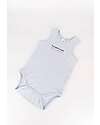 Bamboom Tank Top Body - Light Blue - with Logo - Stretch Organic Bamboo Short Sleeves Bodies
