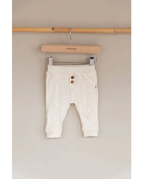 Bamboom Trousers with Pockets - Ivory - Velvet Trousers